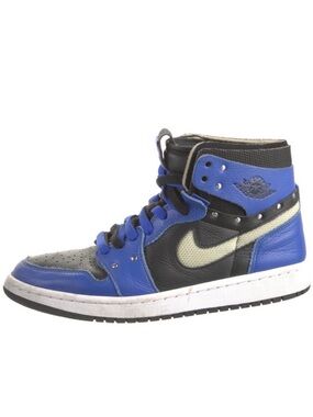 Jordan High-Top Sneakers in Blue, Black and White